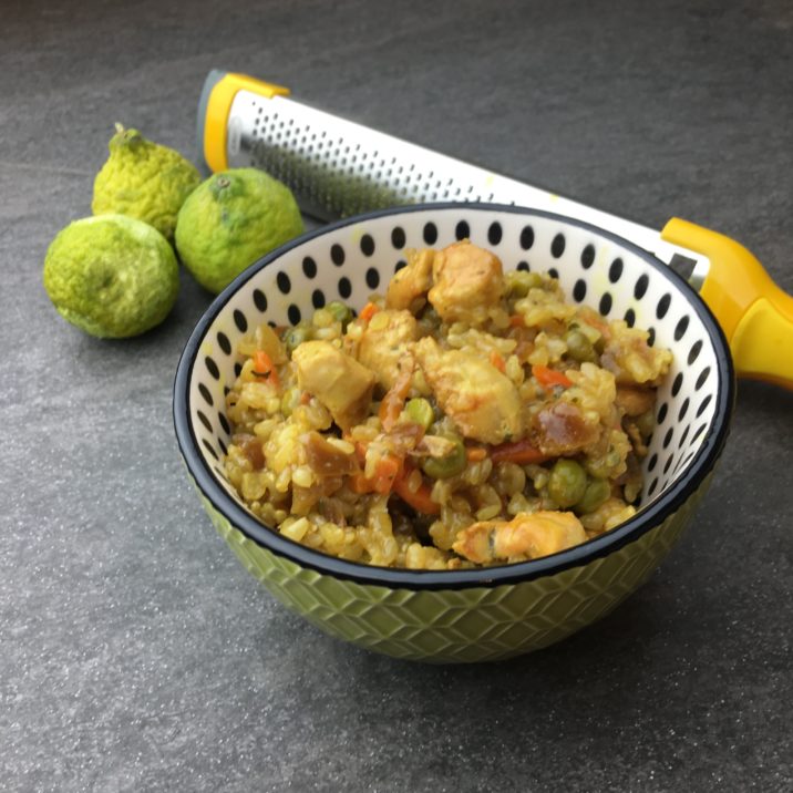 Kaffie Lime Curry Fried Rice by The Allergy Chef