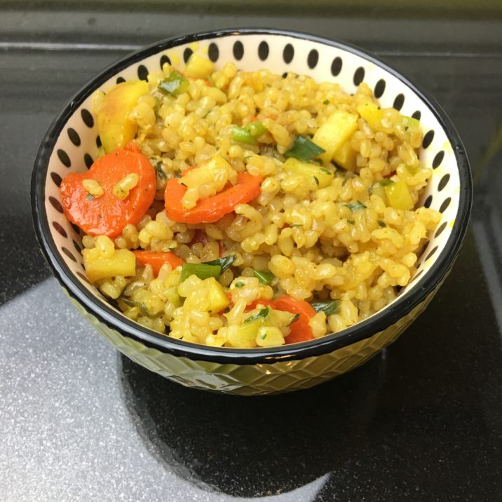 Vegan Curry Fried Rice by The Allergy Chef