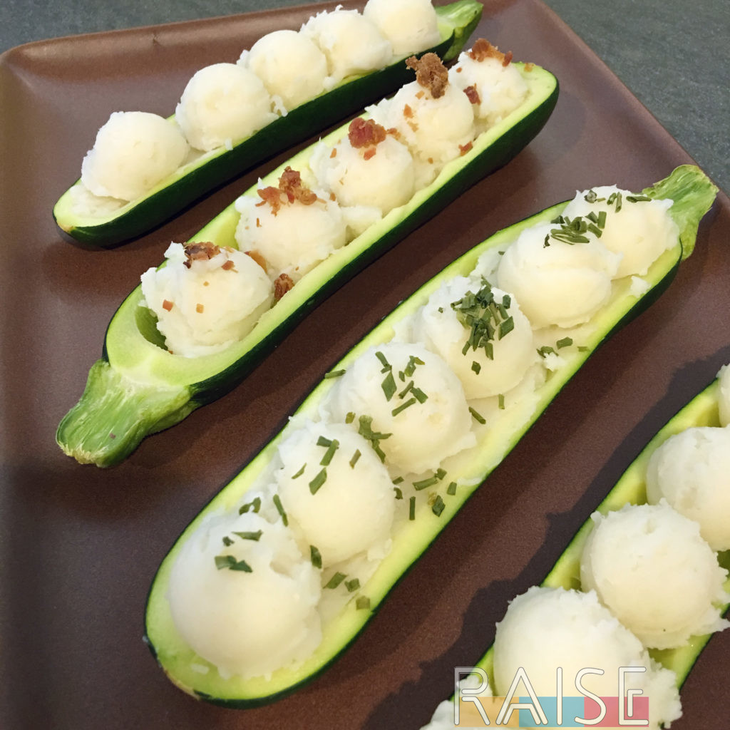 Mashed Potato Zucchini Boats by The Allergy Chef
