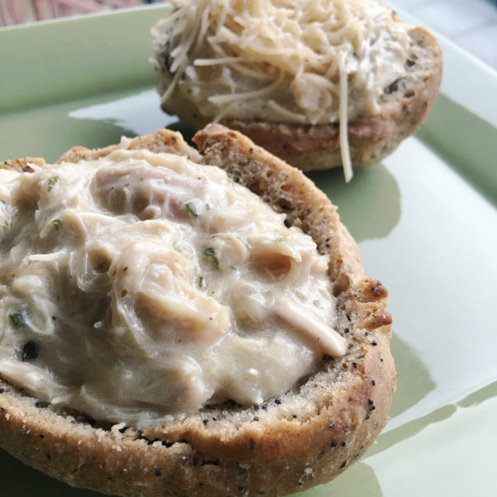 Creamy Garlic Chicken Parmesan Roll
