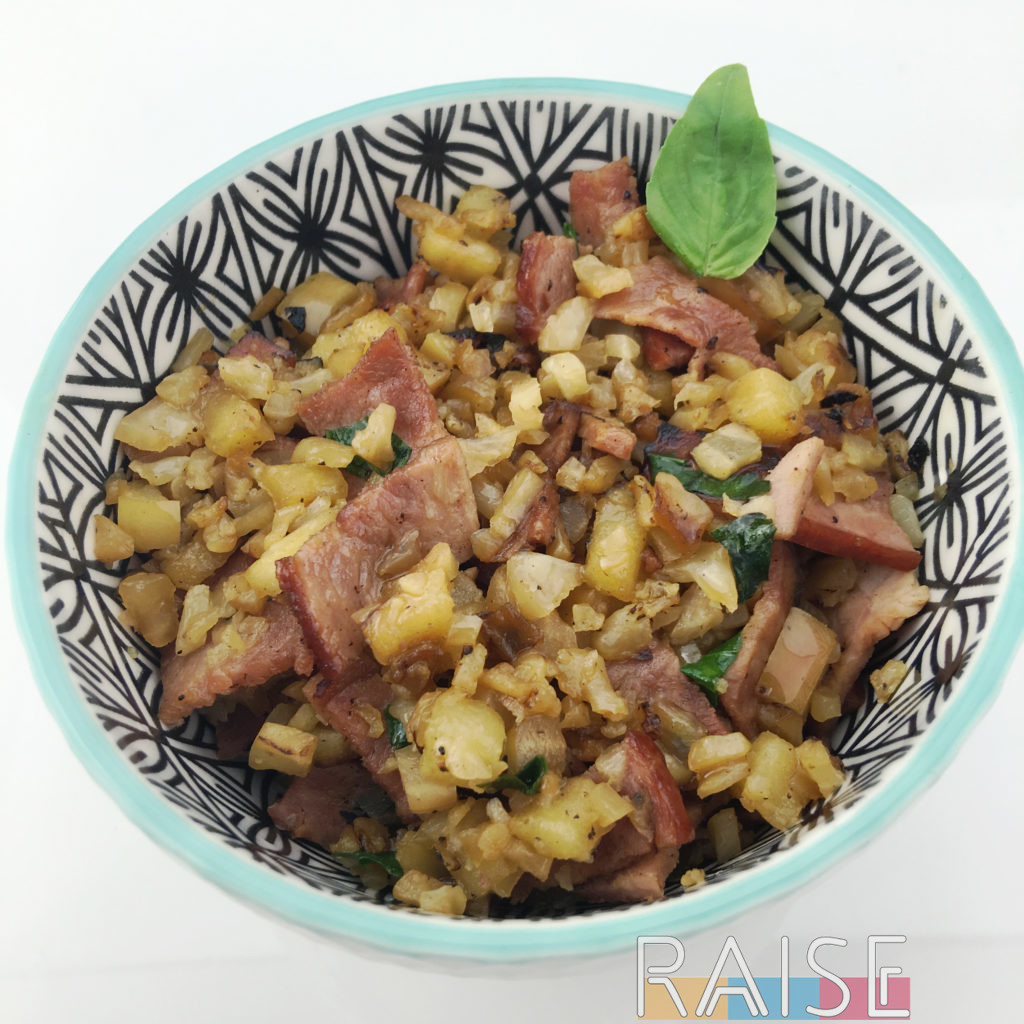 Apple Bacon Cauliflower Rice Recipe by The Allergy Chef