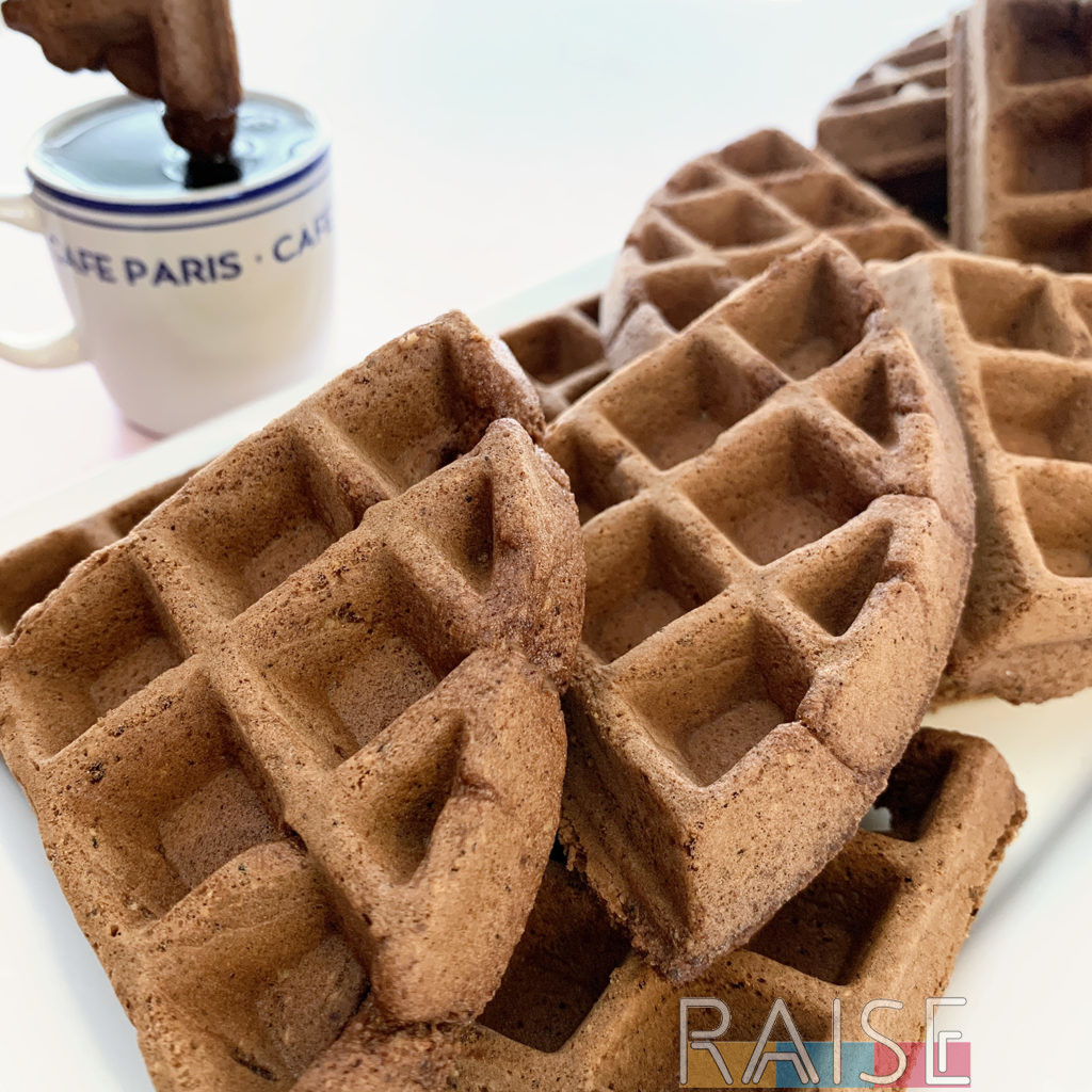 Gluten Free Vegan Chocolate Coffee Waffles by The Allergy Chef