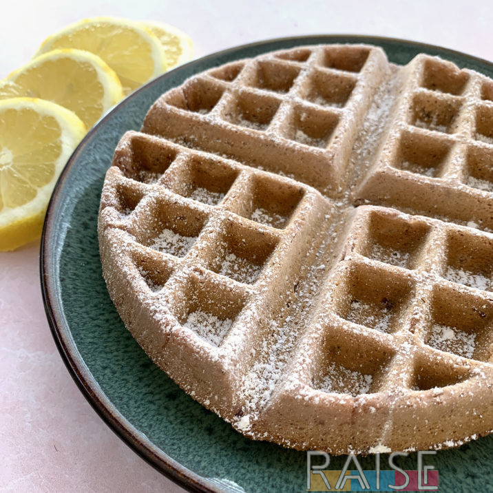 Gluten Free Vegan Waffles: Raspberry Lemonade by The Allergy Chef