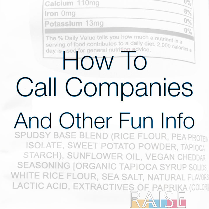 How To Call Companies with The Allergy Chef