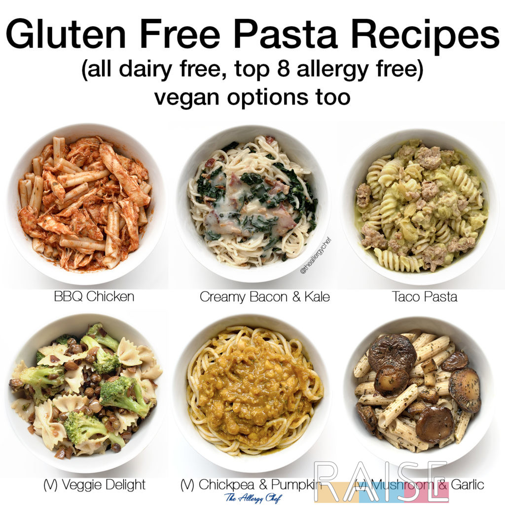 Gluten Free Pasta 6 Ways by The Allergy Chef