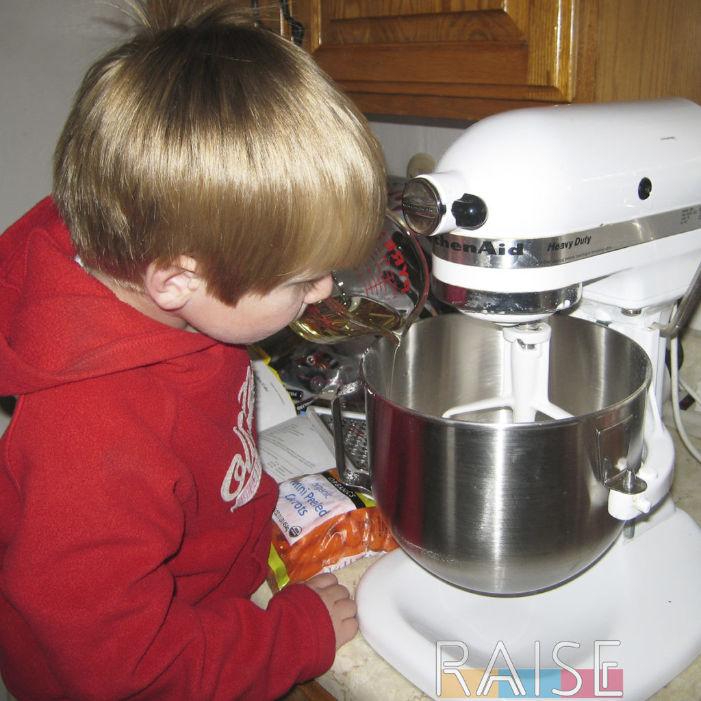 Kid Three at the Stand Mixer