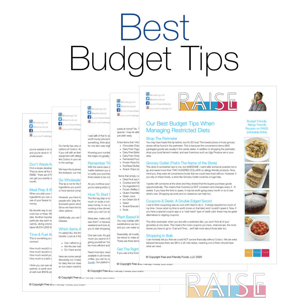Best Budget Tips by The Allergy Chef