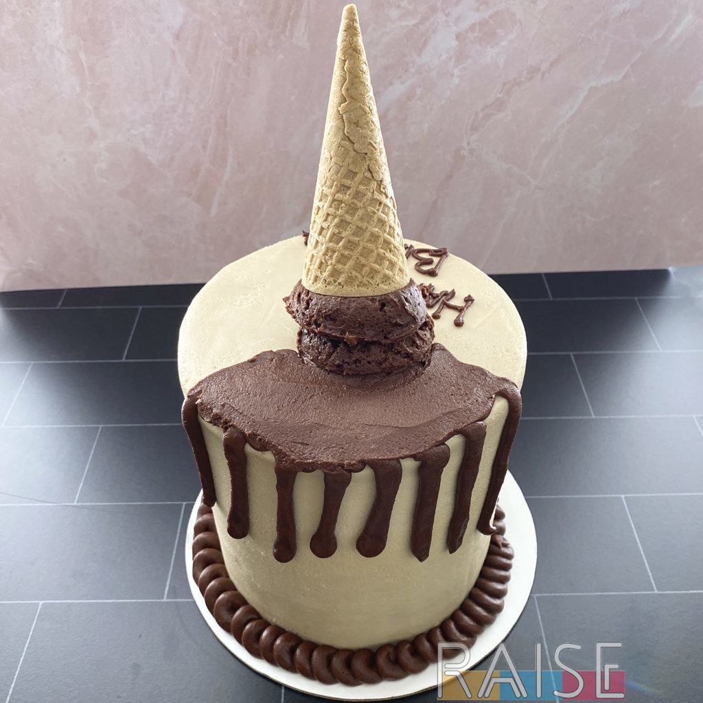 Melted Ice Cream Cone Cake by The Allergy Chef