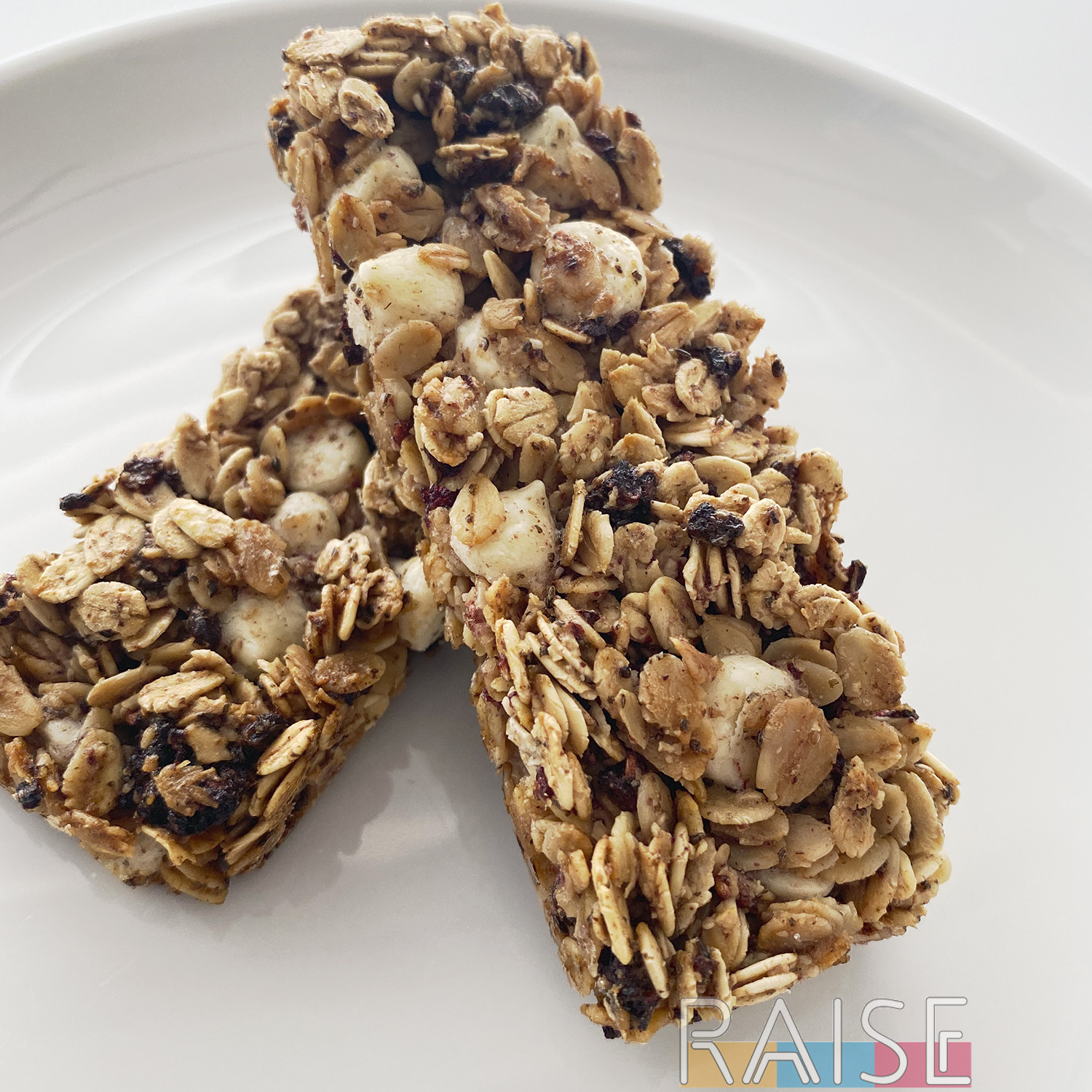 Homemade Nut Free Granola Bars Recipe: Raspberry White Chocolate