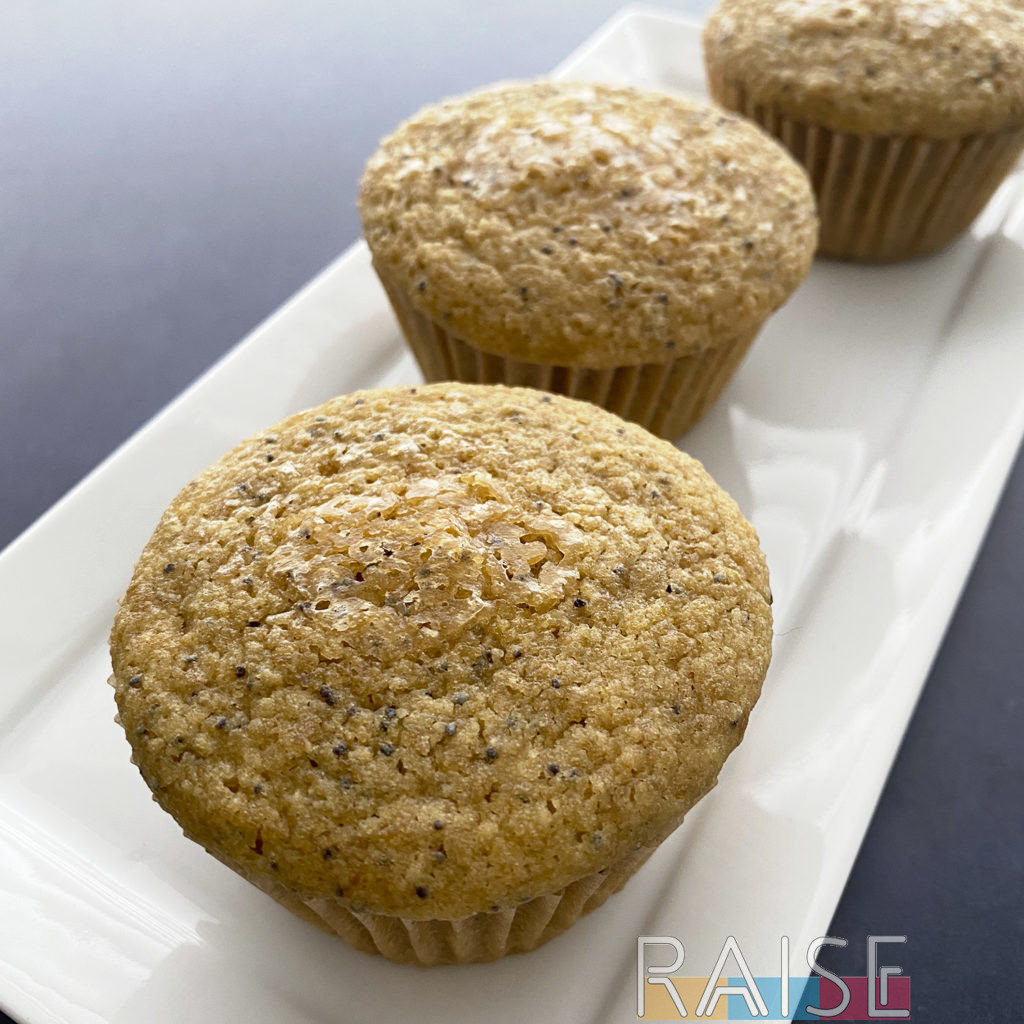 Gluten Free, Egg Free, Top 8 Free Lemon Poppy Muffins by The Allergy Chef