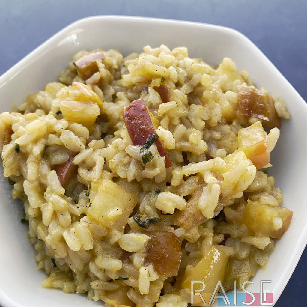 Gluten Free Curried Apples and Rice by The Allergy Chef