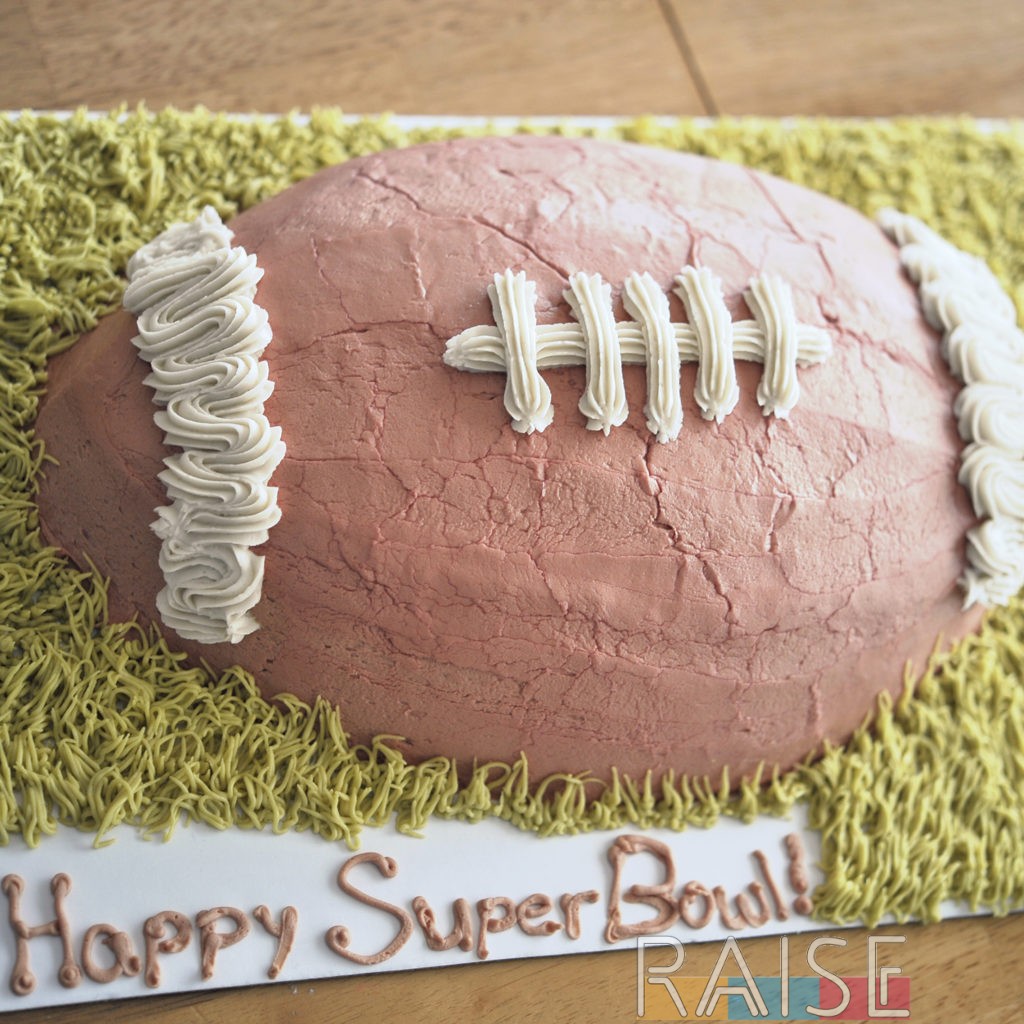 My First Gluten Free Dairy Free Super Bowl Cake by The Allergy Chef