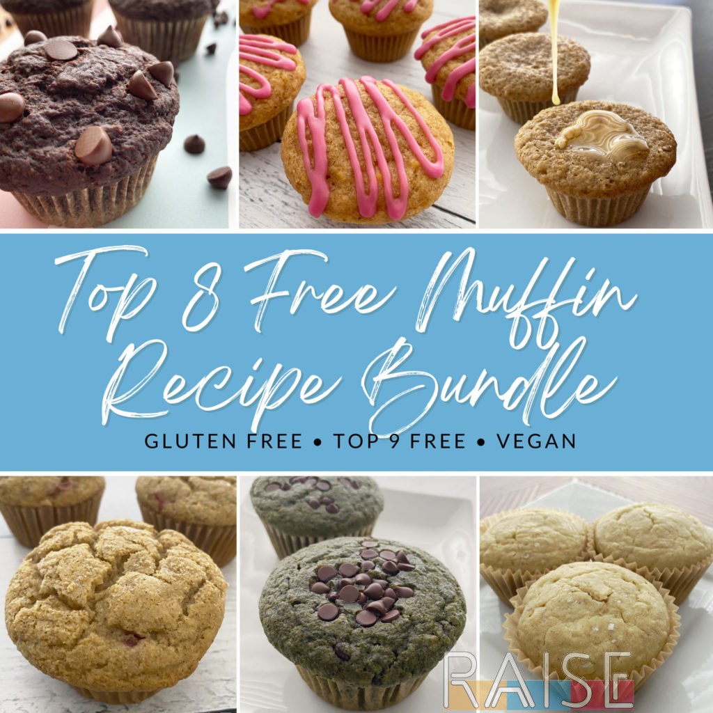 Gluten Free, Vegan, Top 8 Allergy Free Muffin Bundle Recipe Pack by The Allergy Chef