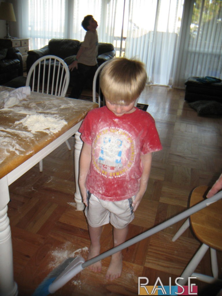 Kid Three Covered in Flour by The Allergy Chef